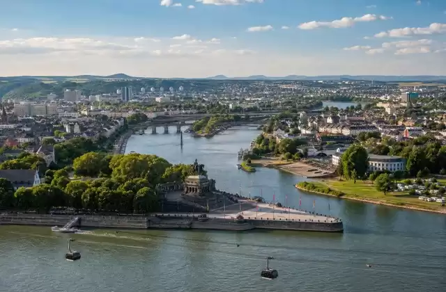 El Deutsches Eck en Coblenza